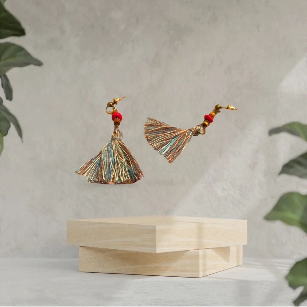 Duufin Bohemian Vintage Tassel Design Earrings Women's Multicolored